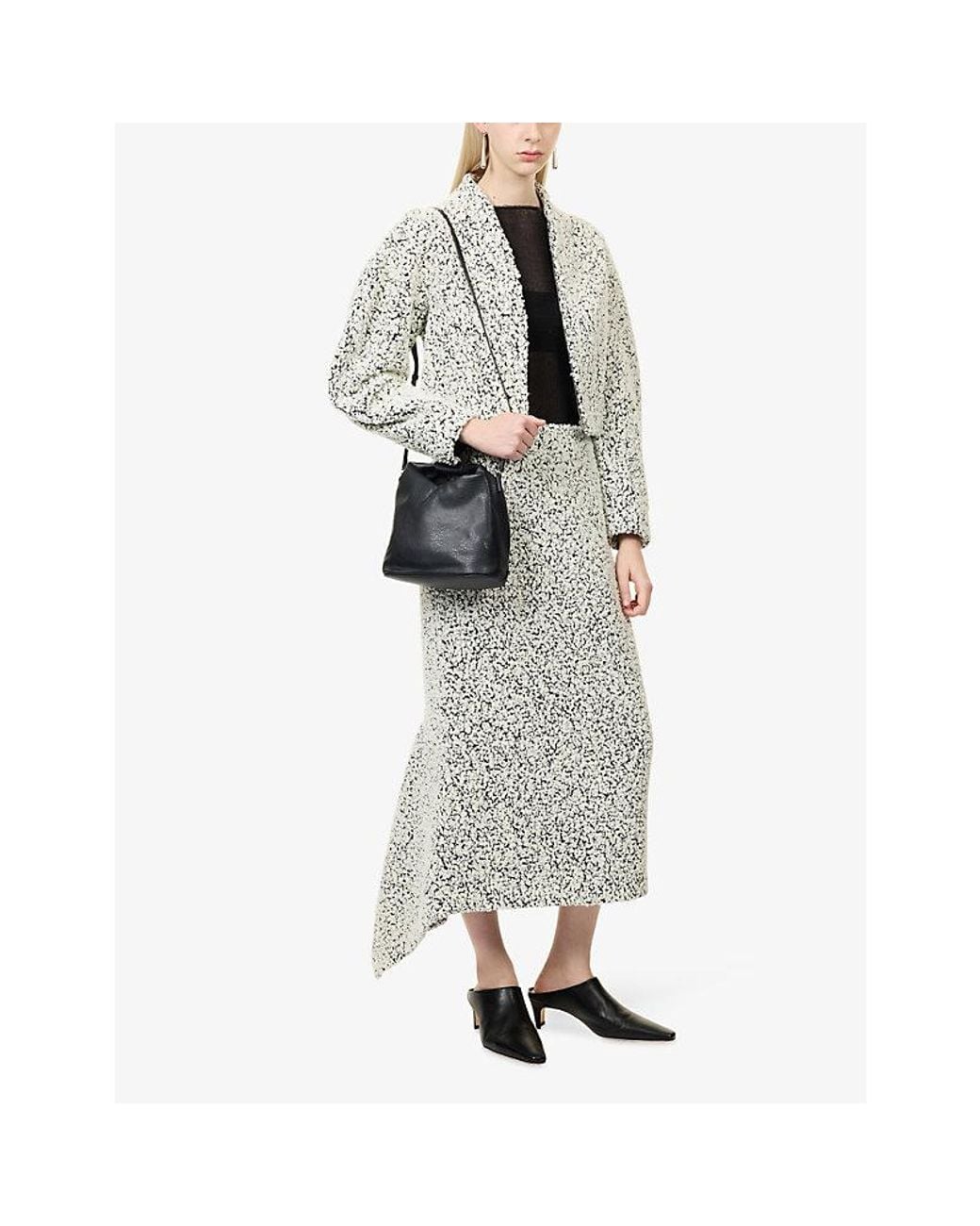 Ashlyn Gray Shida Bouclé Midi Skirt