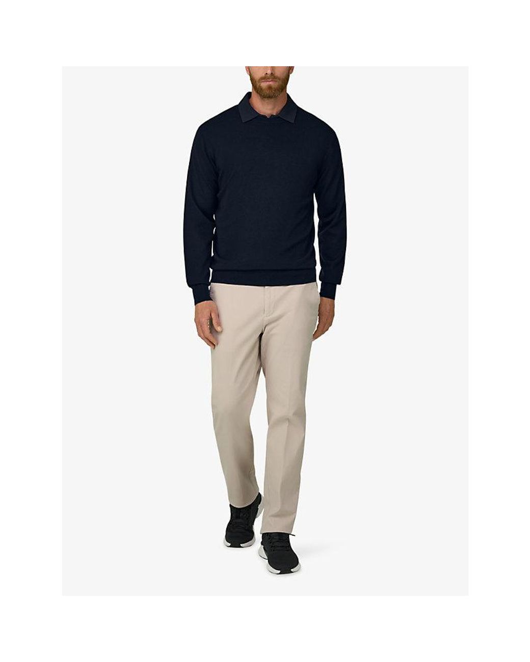 Boggi Blue Extrafine Merino-Wool Jumper for men