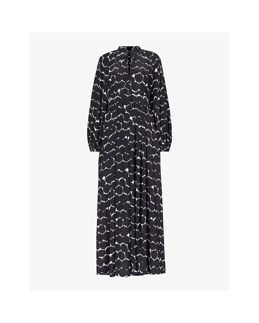 ☆DT☆入手困難☆上品Silk Long Dress/URBANIA/MaxMara Long printed silk dress, rust | 