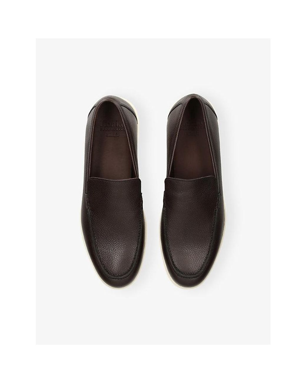 Loake Black Tuscany Slip-On Leather Loafers for men