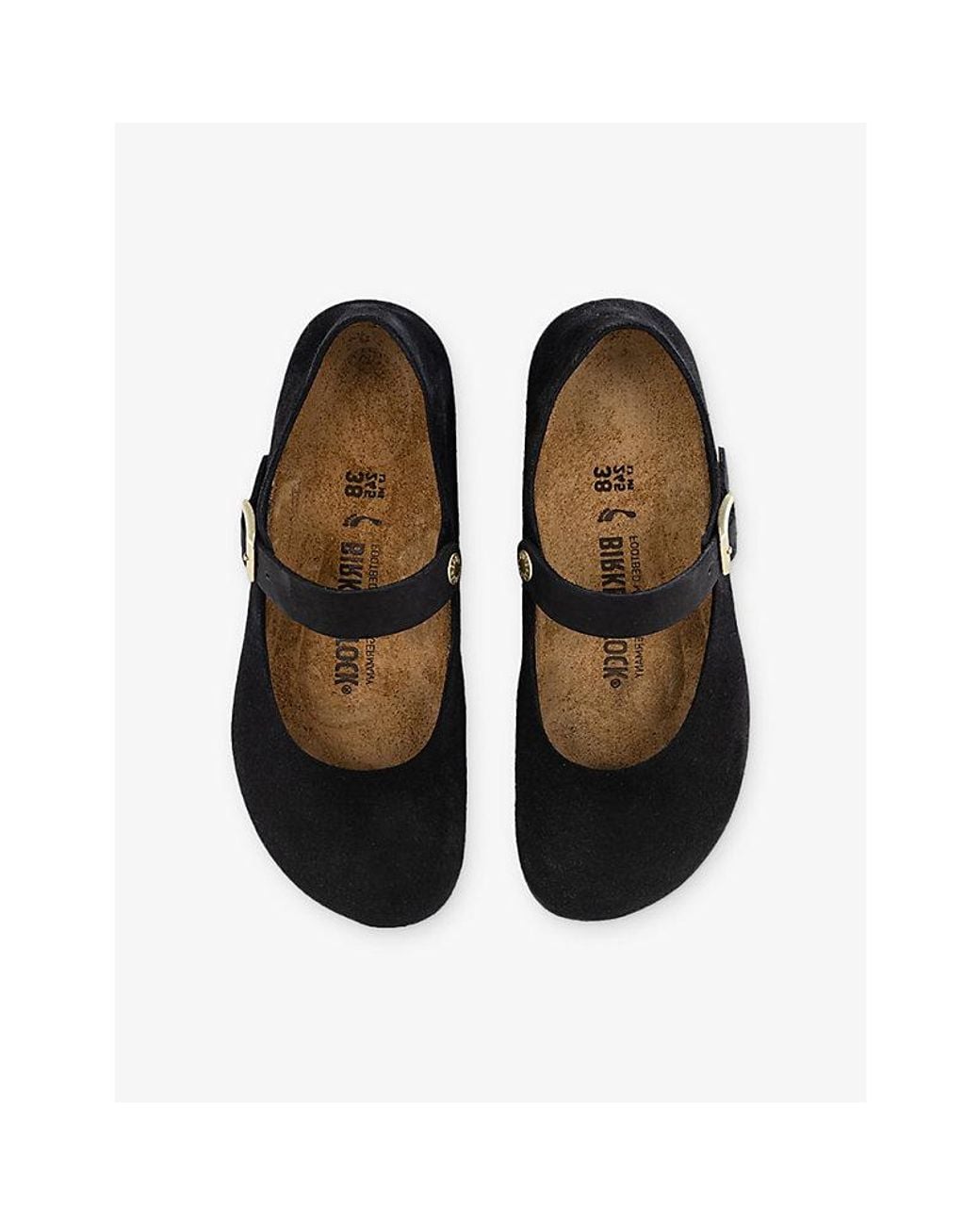 Birkenstock Black Mantova Suede Ballet Flats