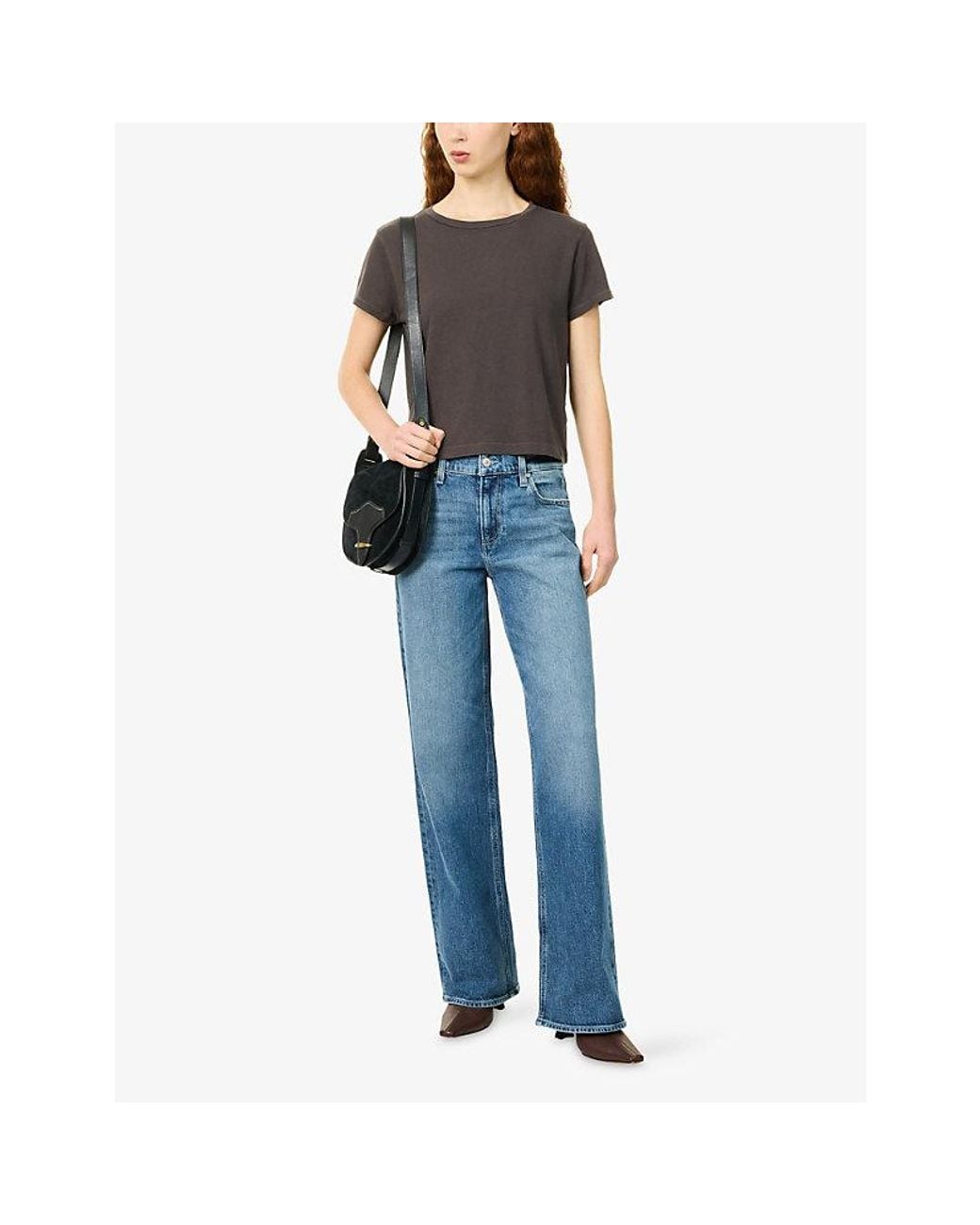 PAIGE Blue Dana Straight-Leg Denim Jeans
