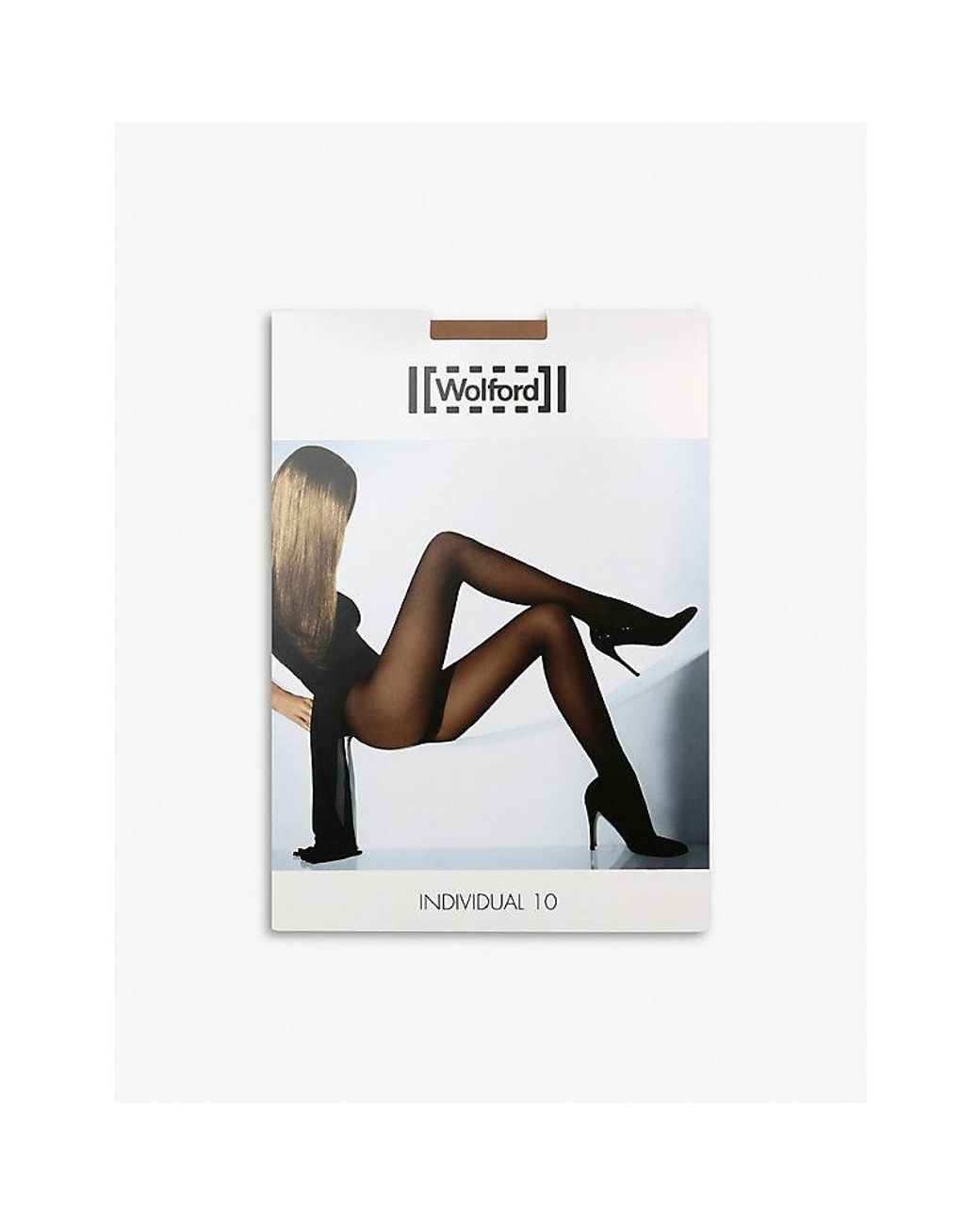 Wolford White Individual 10 Nylon-Blend Tights