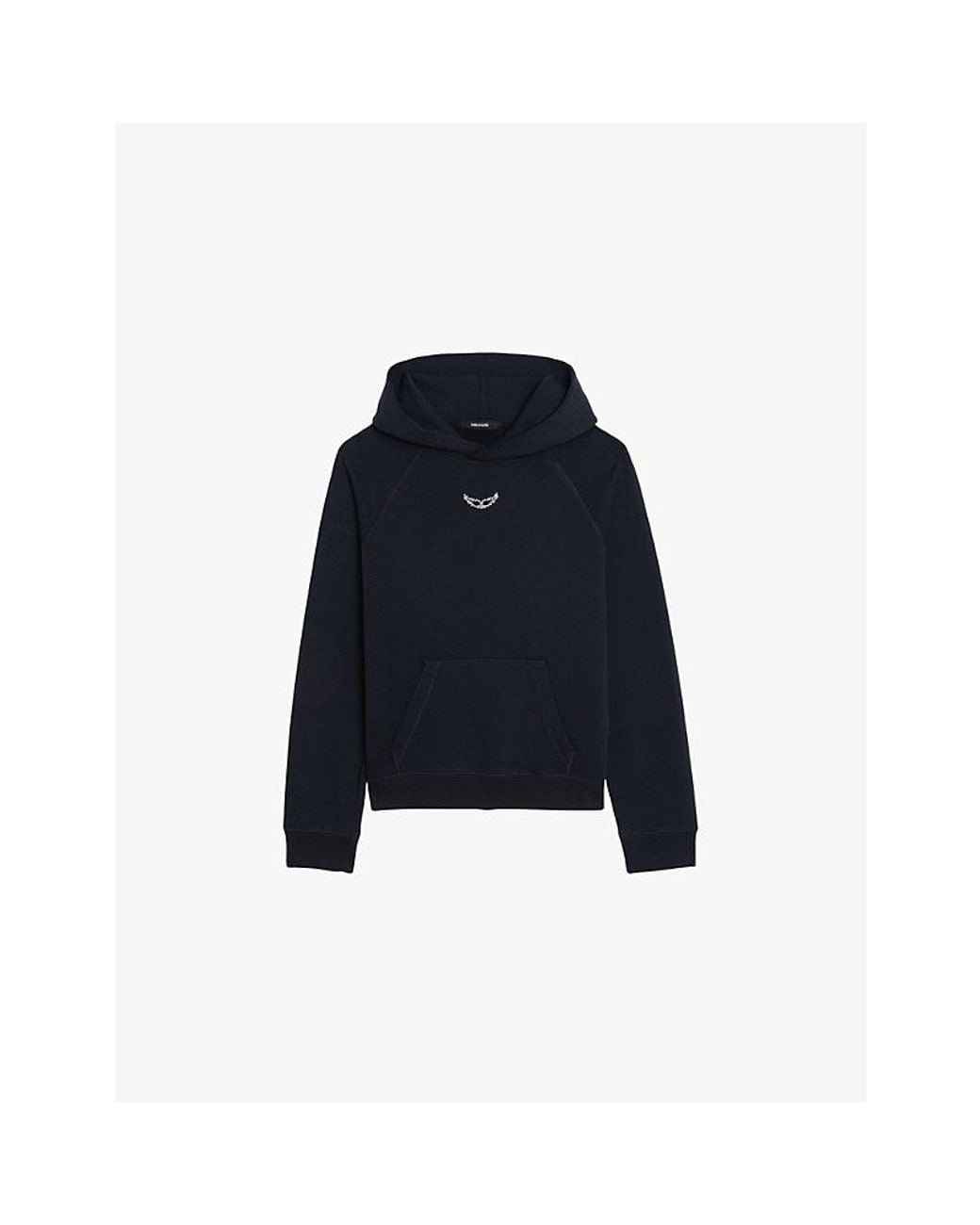 Zadig & Voltaire Blue Georgy Logo-Embroidered Cotton Hoody