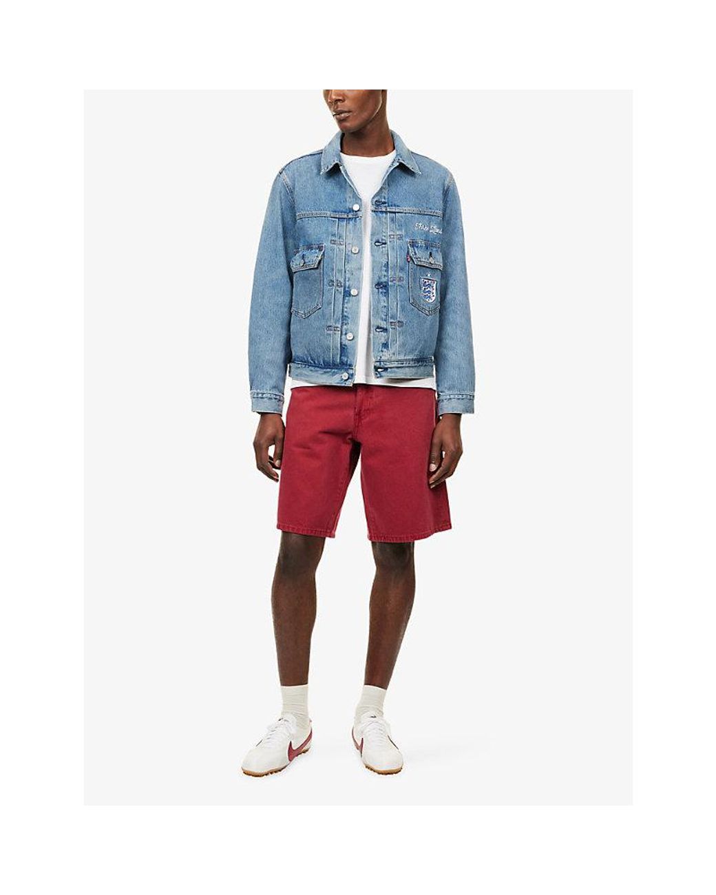 Levi's Red Levi's X World Cup England 478 Baggy-Fit Denim Shorts for men