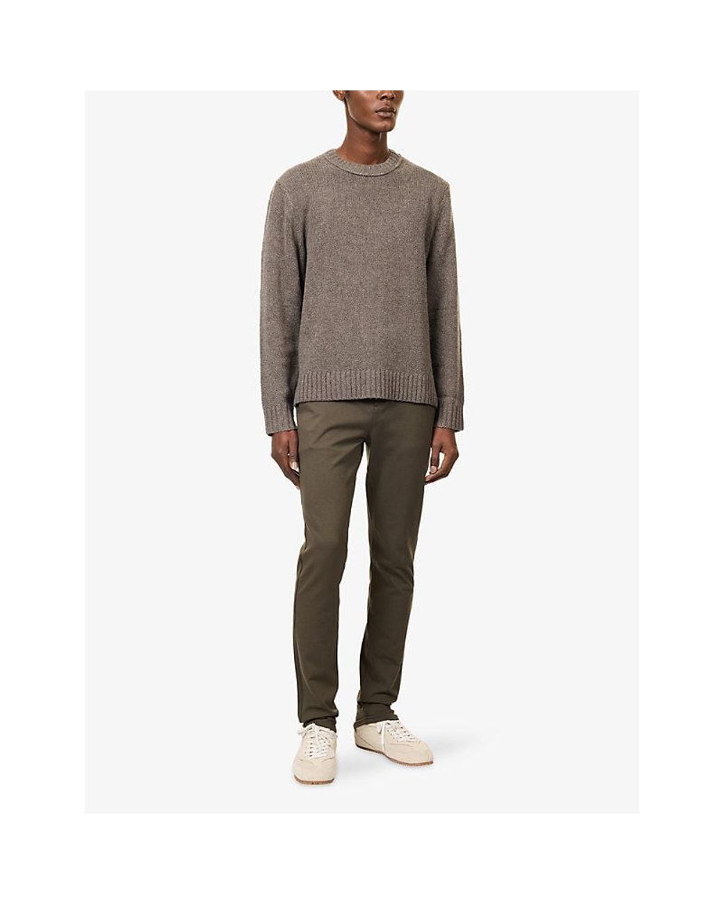 PAIGE Gray Matsuda Crew-Neck Merino-Wool Jumper for men