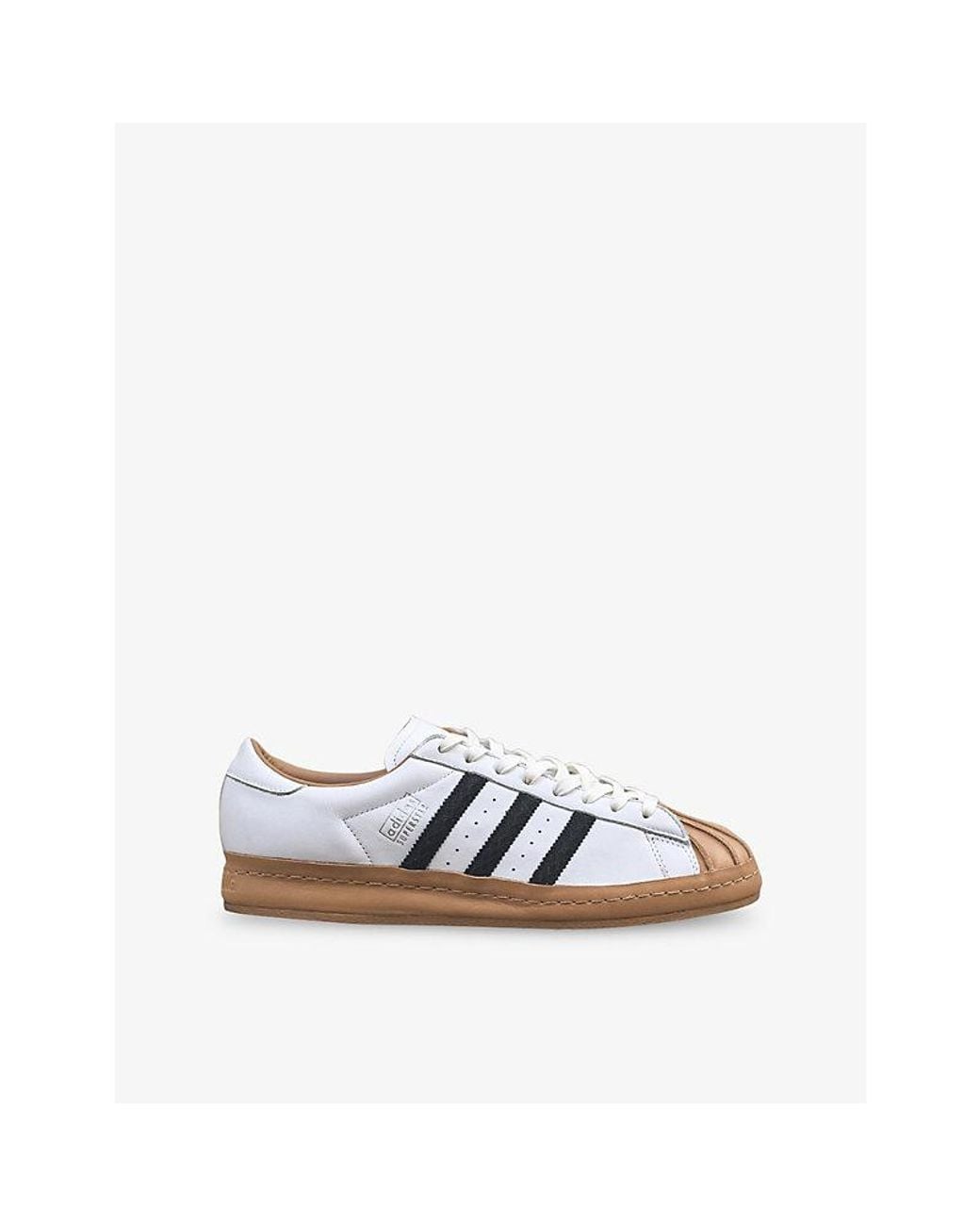 Adidas White Superstar Vintage Leather Trainers for men
