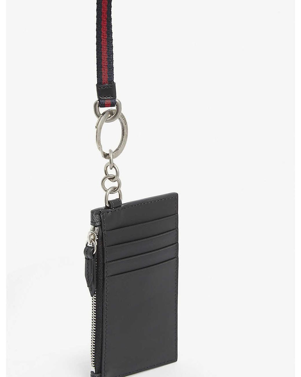 Gucci Bestiary Coated-canvas Lanyard Card Holder in Black for Men | Lyst