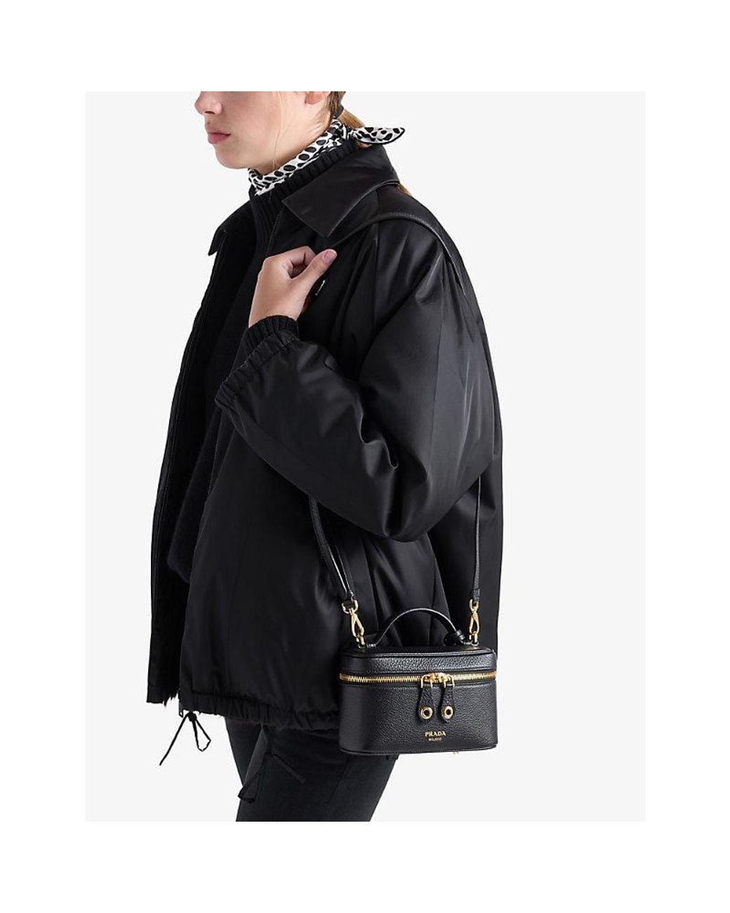 Prada Black Mini Leather Vanity Bag