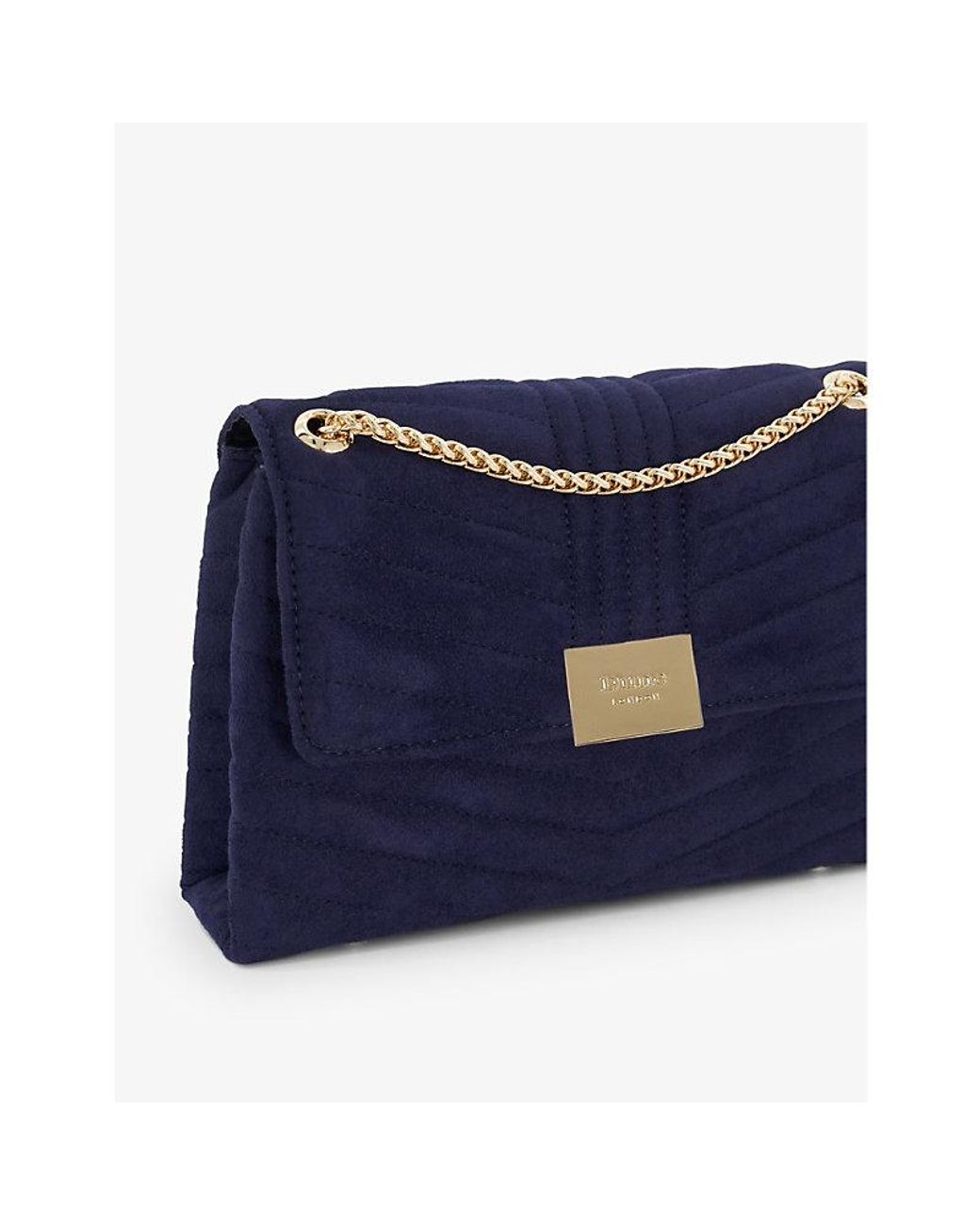 Dune Ellao Quilted Faux suede Cross body Bag in Blue Lyst