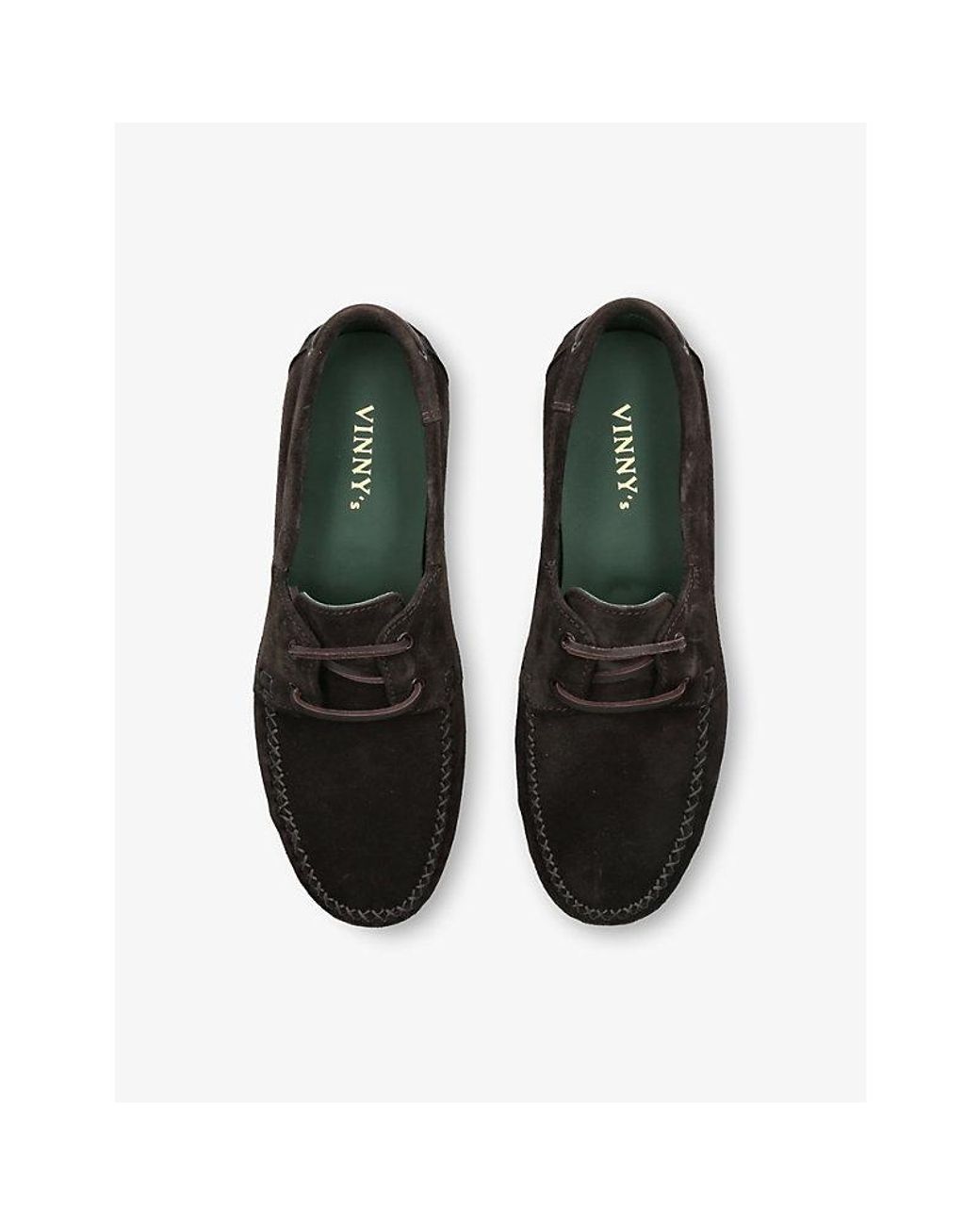 VINNY'S Black Boatman Suede Shoes for men