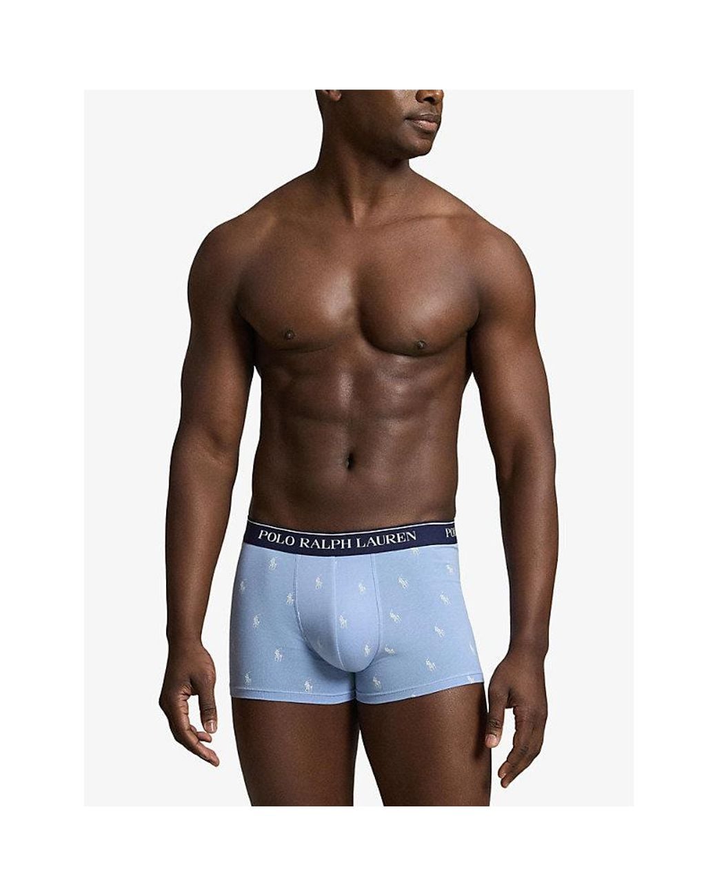 Polo Ralph Lauren Blue Branded-Waistband Pack Of Five Jersey Trunks for men