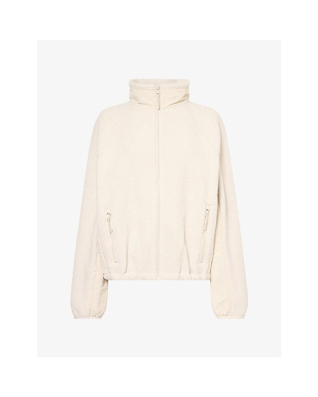 vuori White Alpine Oversized-Fit Sherpa Jacket