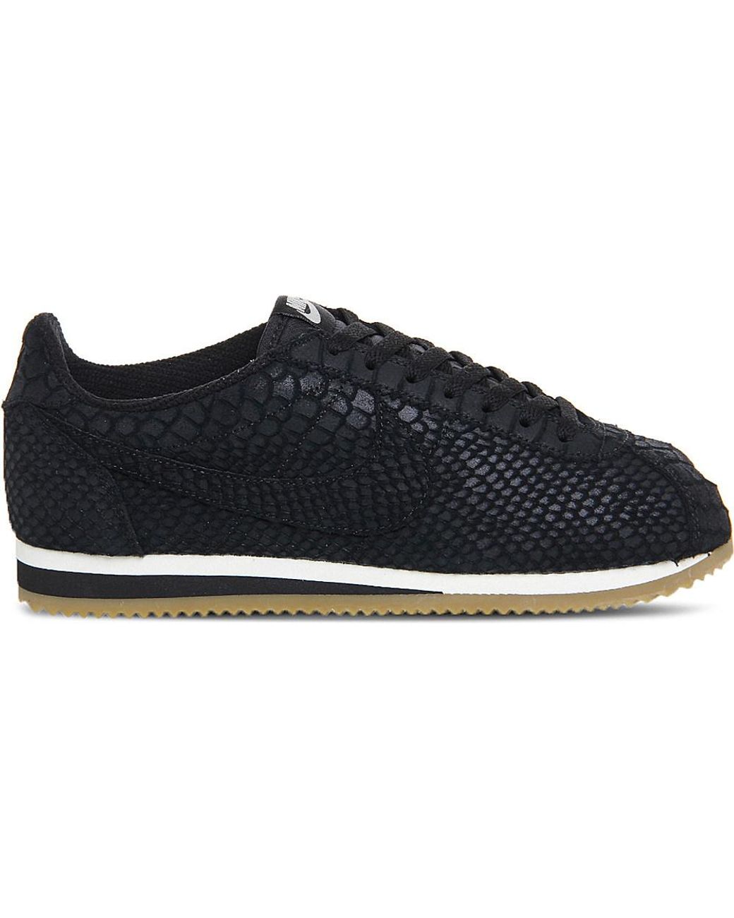 Nike Classic Cortez Og Reptile-effect Trainers in Black | Lyst