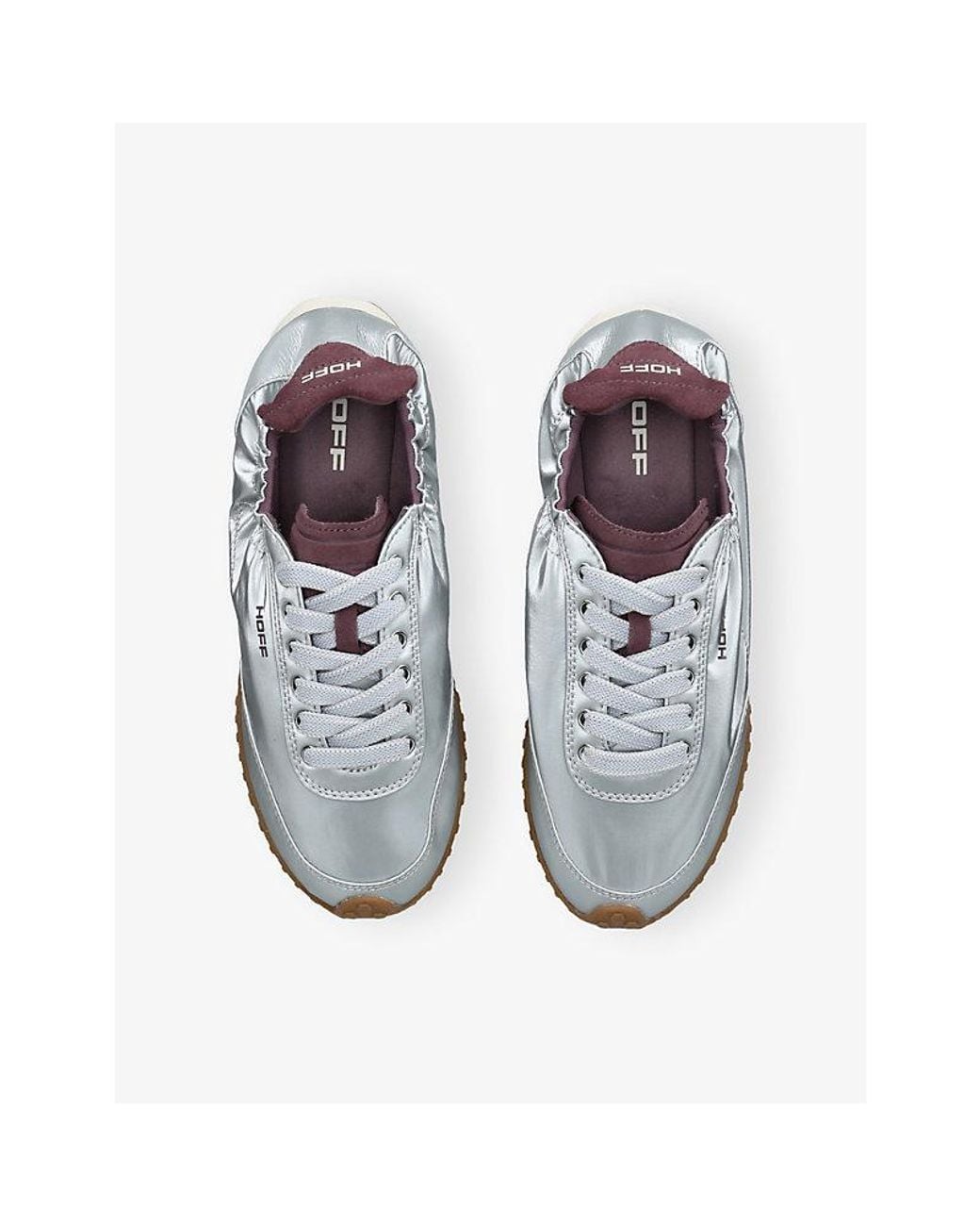 HOFF White Bridge Shine Nylon And Suede Trainers