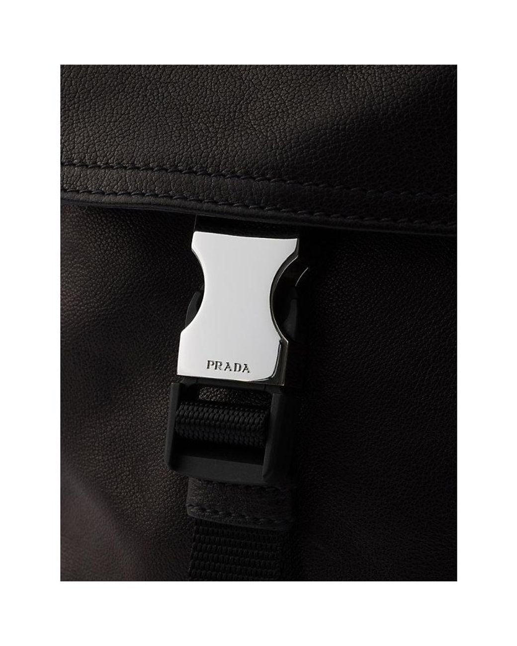 Prada Black Explore Leather Backpack for men