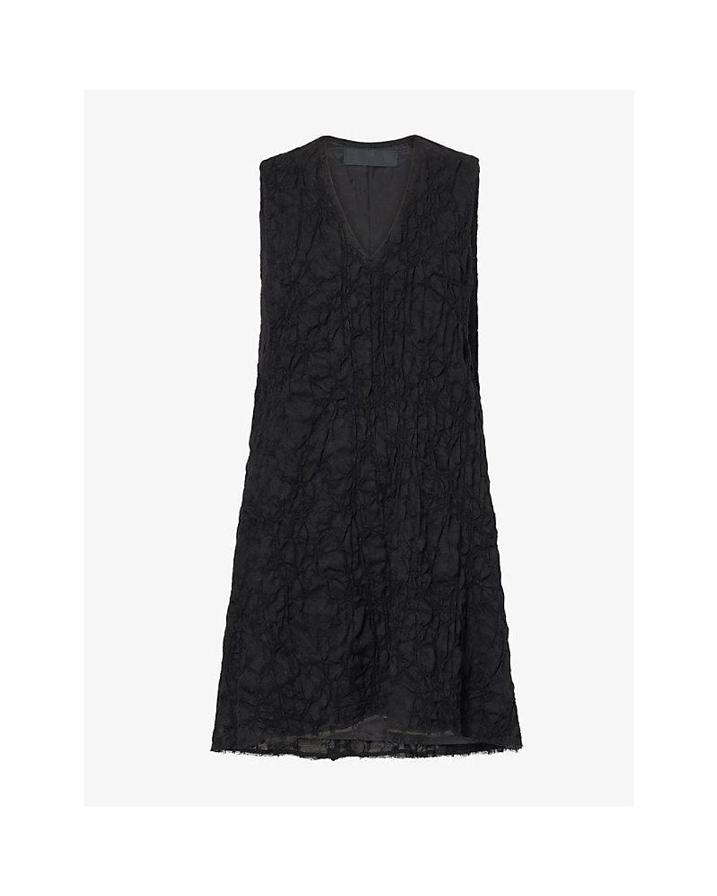 Marc Le Bihan Black Textured Wool Top