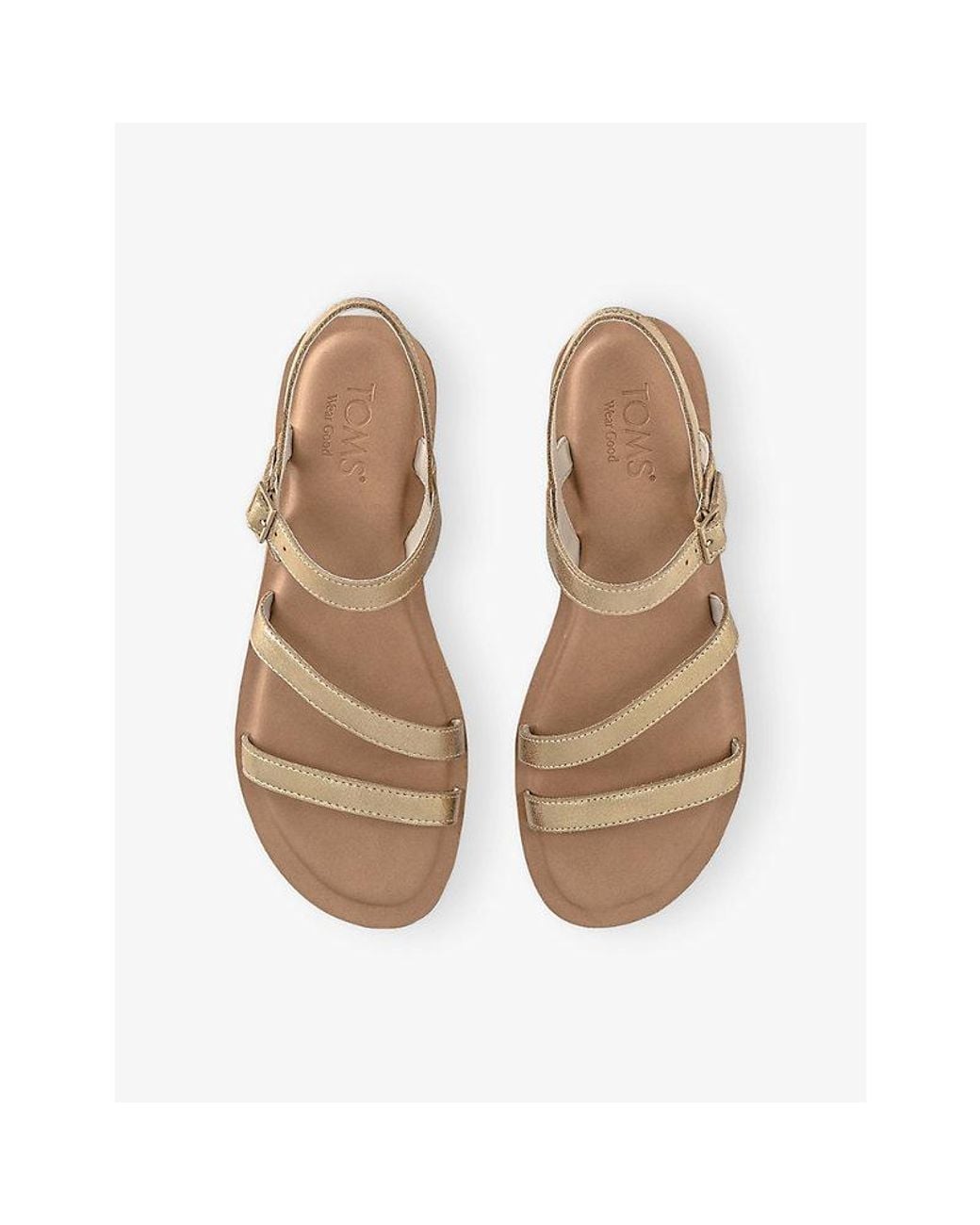 TOMS Natural Kira Leather Sandals