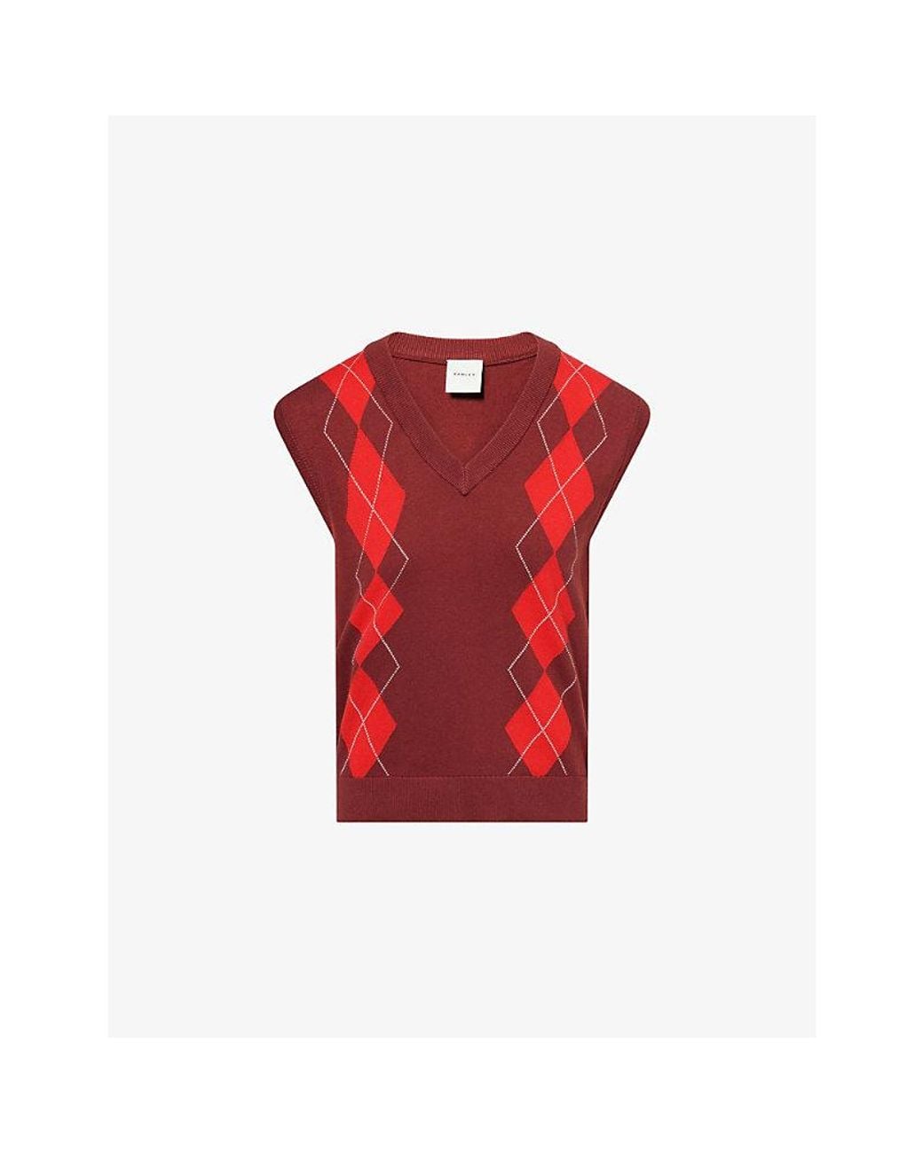 Varley Red Ruben Argle-Knit Vest