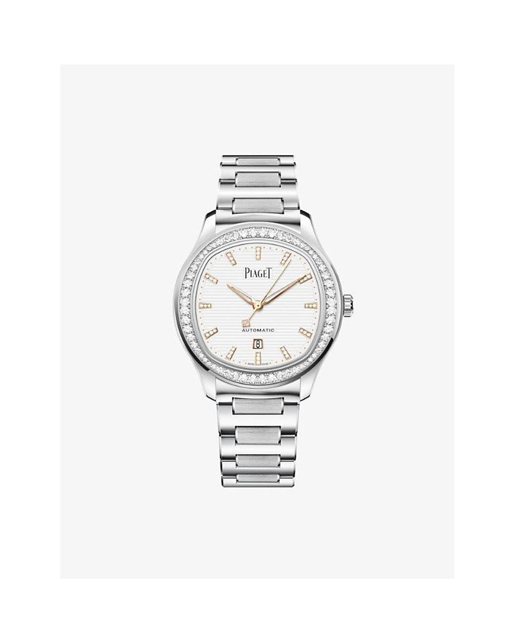 Piaget Metallic Polo Stainless-Steel And Diamond Watch 36Mm for men