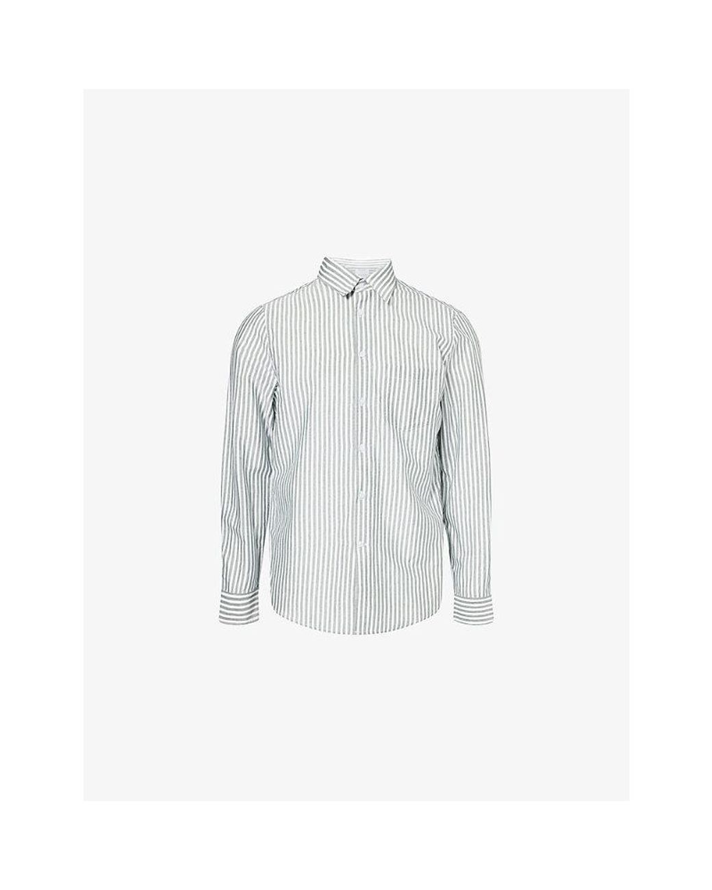Raith Blue Abilo Striped Woven Shirt for men