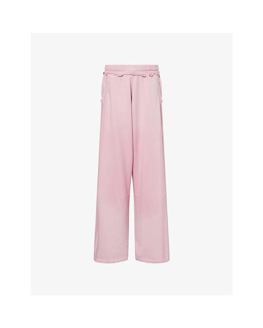 Jaded London Pink Striped Wide-Leg Cotton Jogging Bottoms