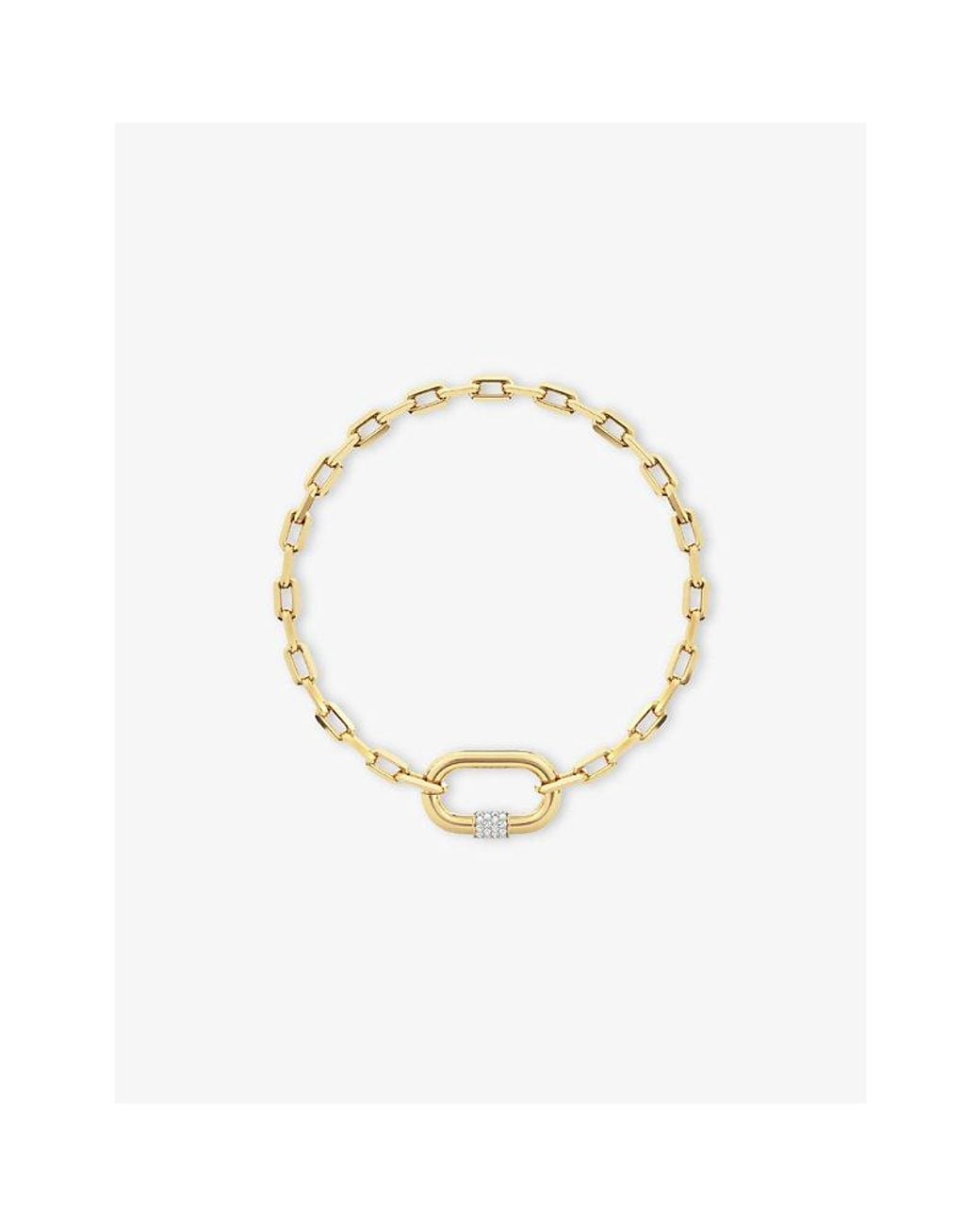 Iphoria Metallic Screw 18Ct Vermeil And 0.36Ct Topaz Chain Bracelet