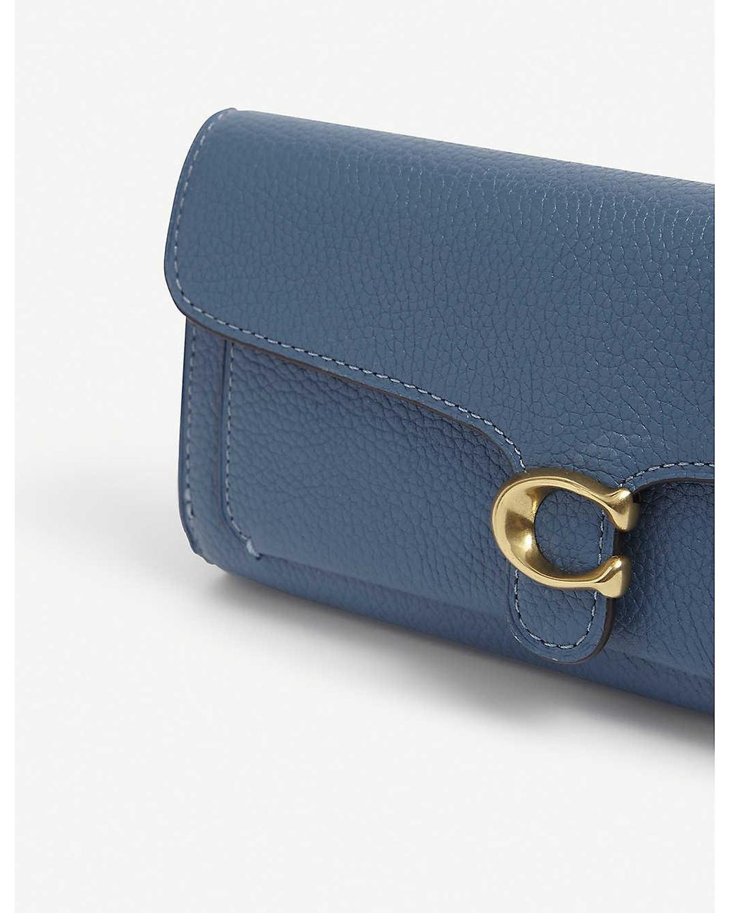 COACH Black Blue Leather Pre Loved Grid Bifold Wallet – ReturnStyle