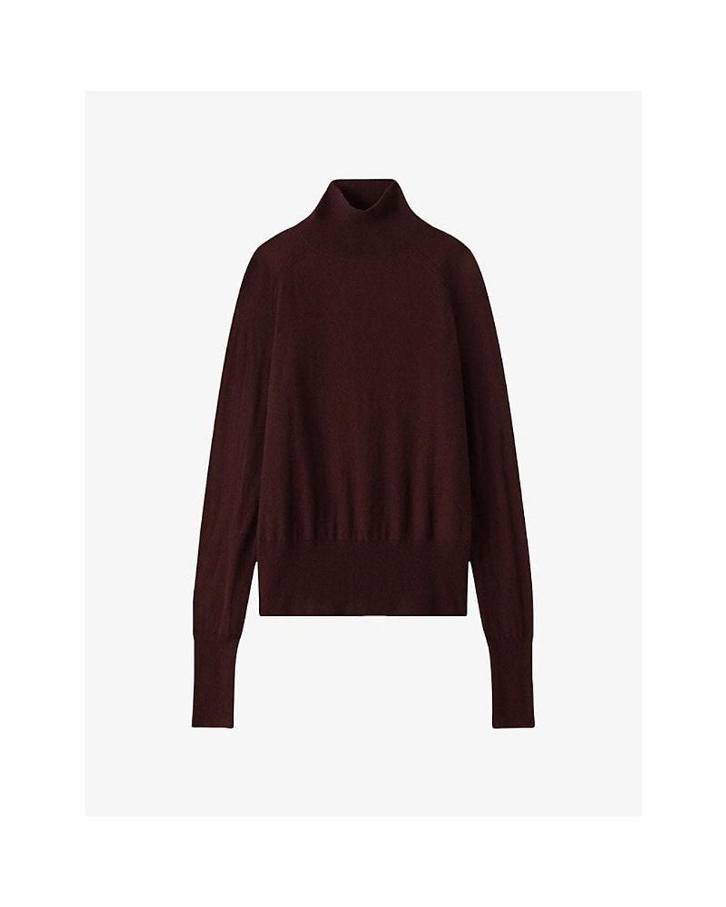 Joseph Red Yara High-Neck Regular-Fit Cashmere Jumper