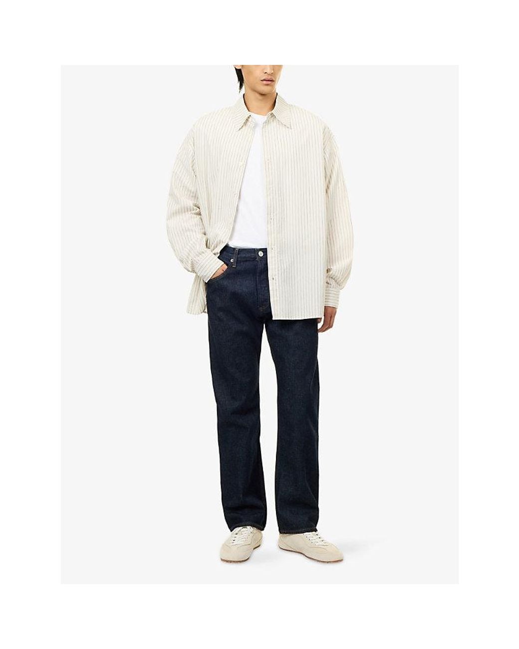 Agolde Blue Magnus Trouser Straight-Leg Cotton Jeans for men