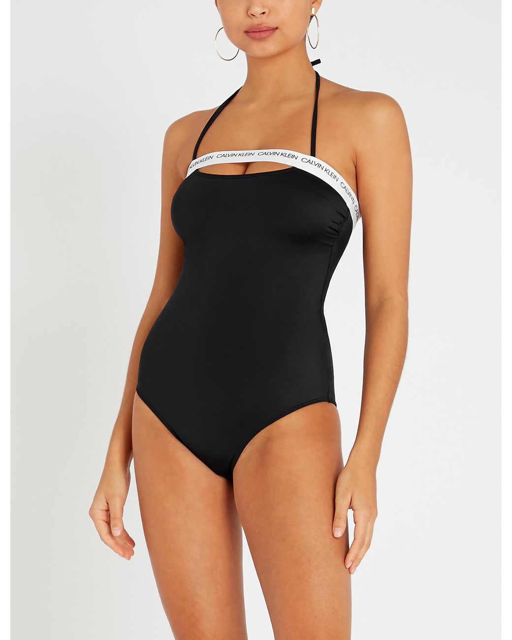 | Bandeau Lyst in Black Klein Logo-trim Calvin Swimsuit