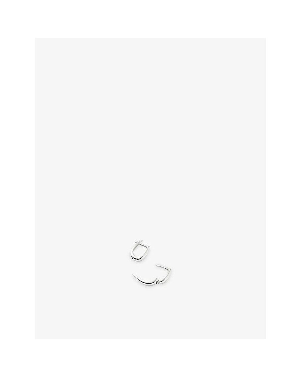 Missoma White Claw-Plated Brass Huggies Earrings