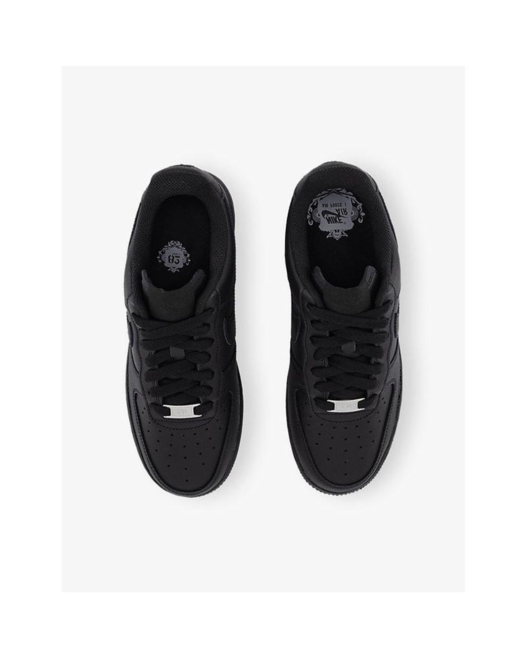 Nike Black Air Force 1 '07 Leather Trainers
