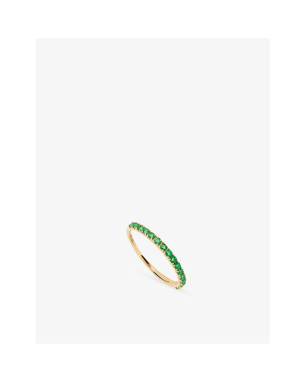 Missoma Multicolor Eternity 9Ct Solid- And Half Emerald Ring