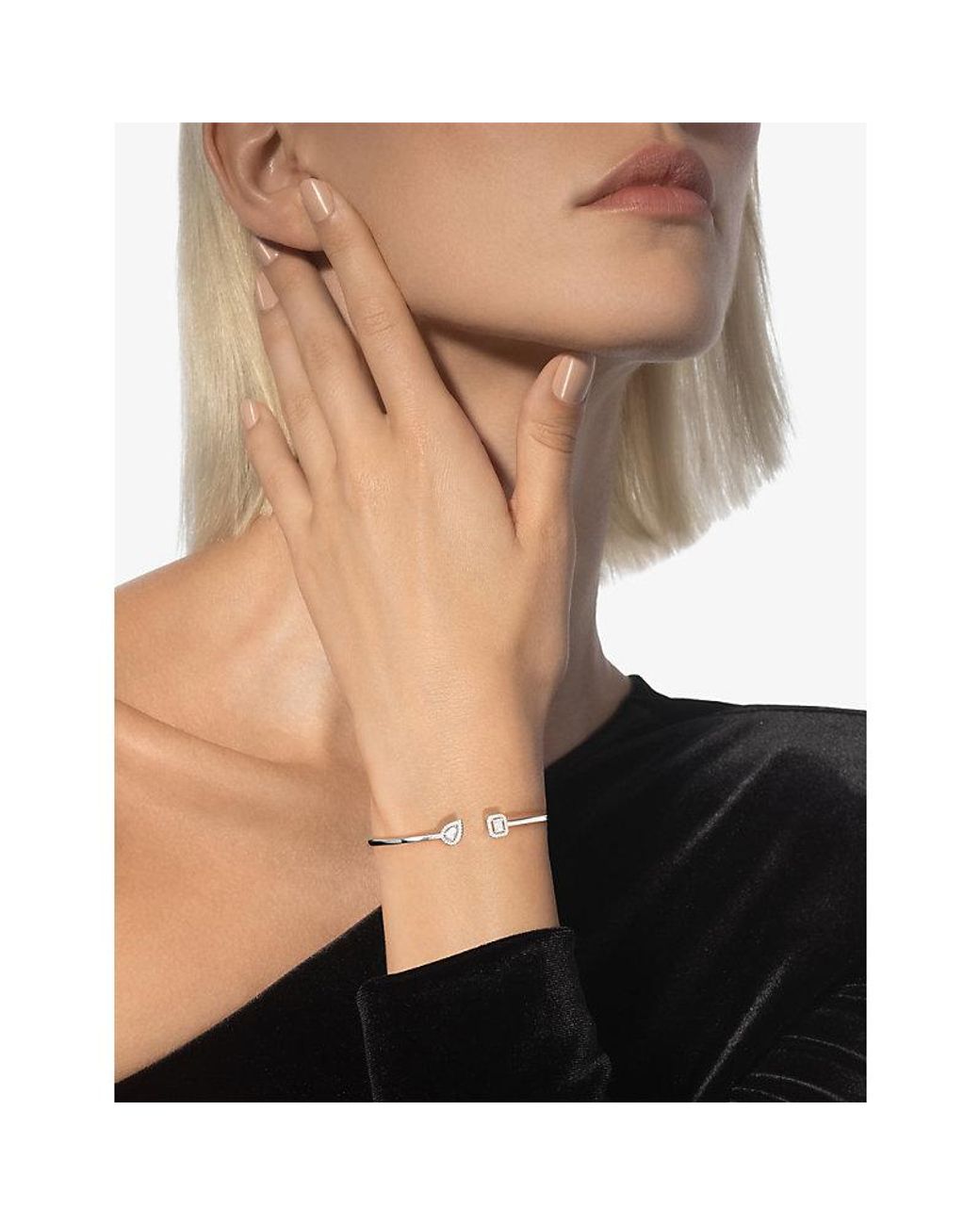 Messika White My Twin 18Ct And 0.35Ct Diamond Flexi Bangle