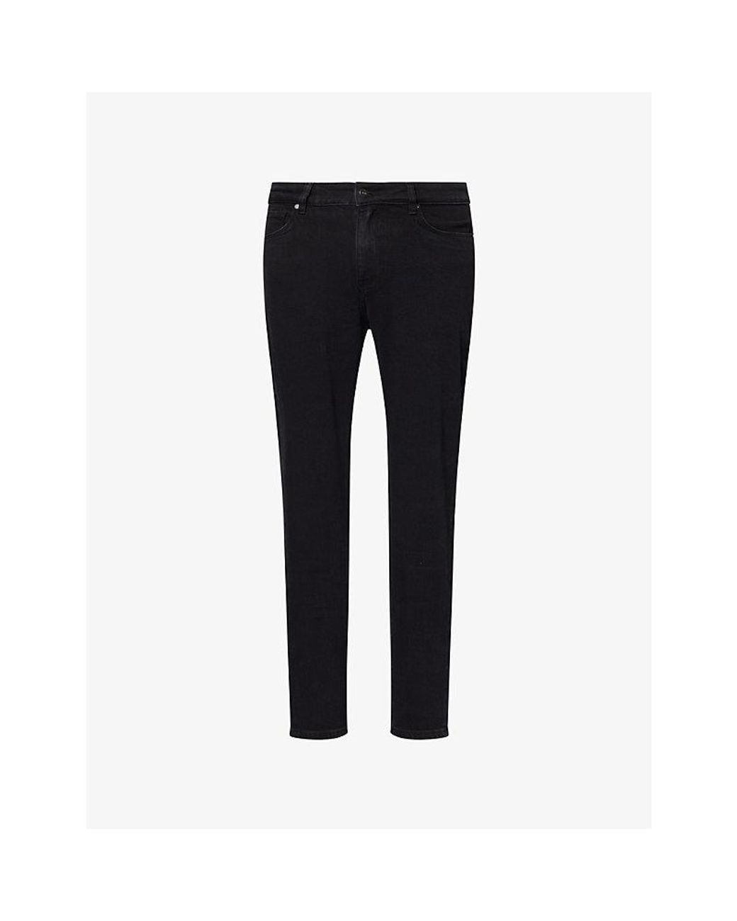 Arne Black Slim-Fit Mid-Rise Denim Jeans for men