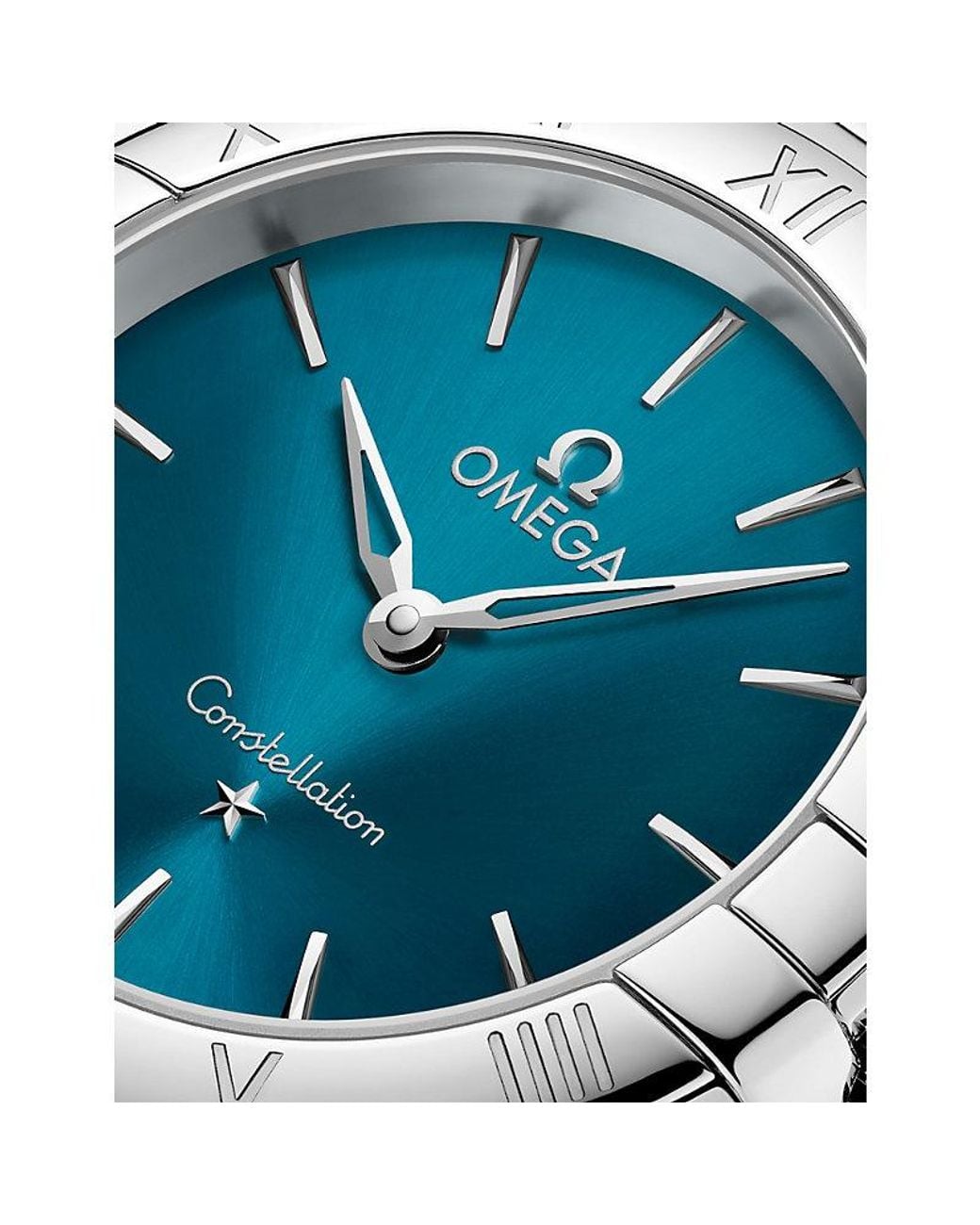 Omega Blue Constellation Stainless-Steel Quartz Watch 28Mm for men