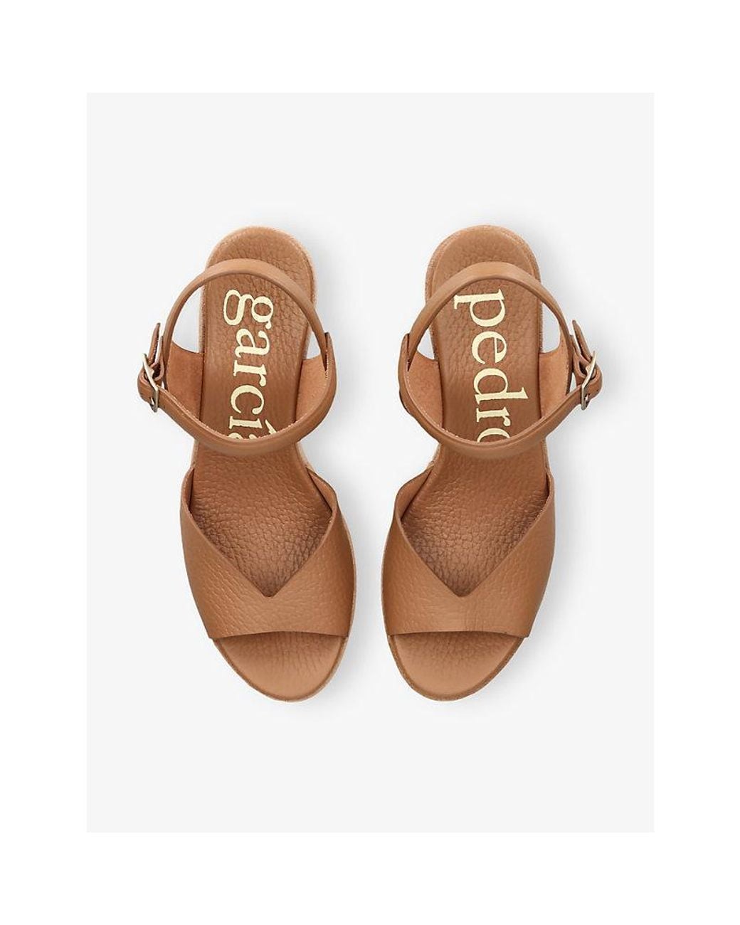 Pedro Garcia Natural Doina Leather Heeled Sandals