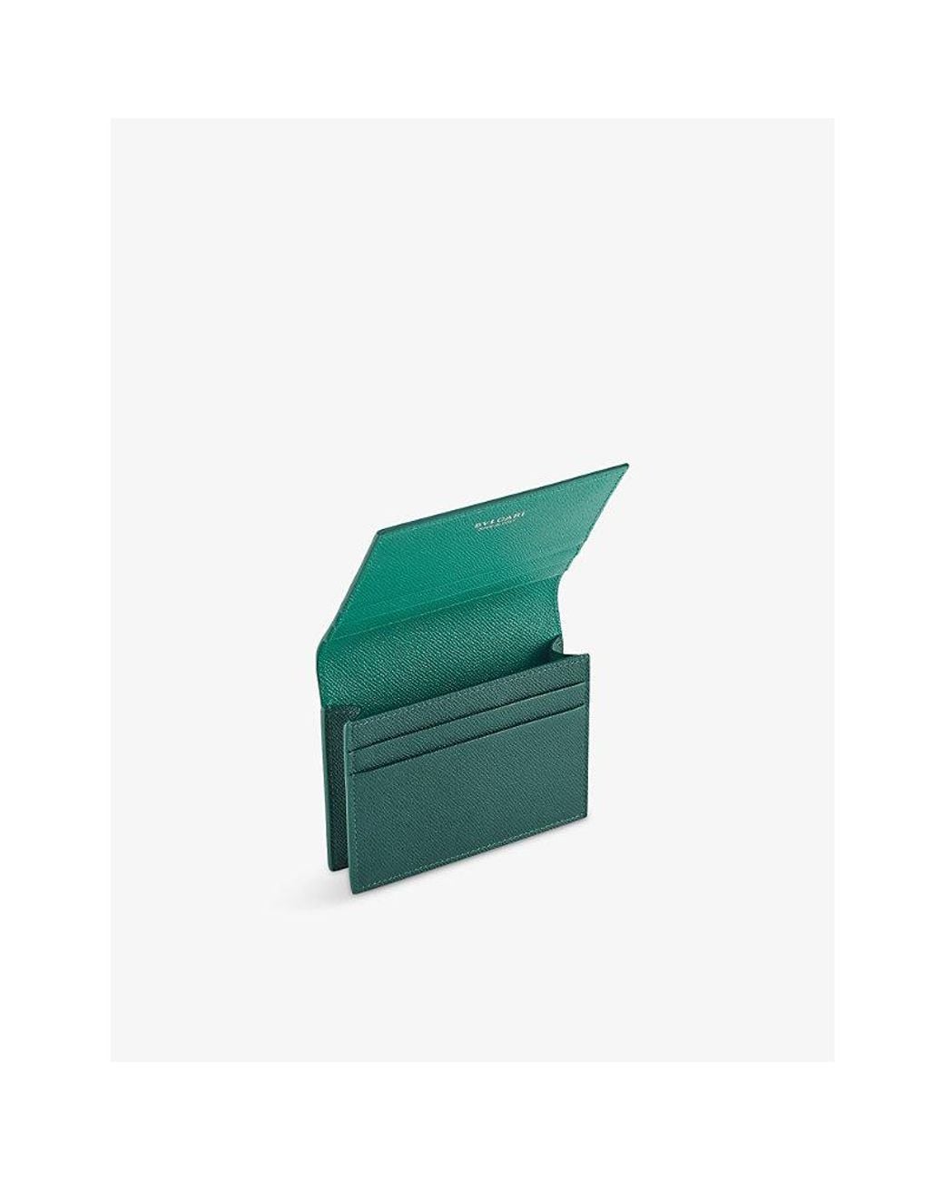 BVLGARI Green Leather Card Holder