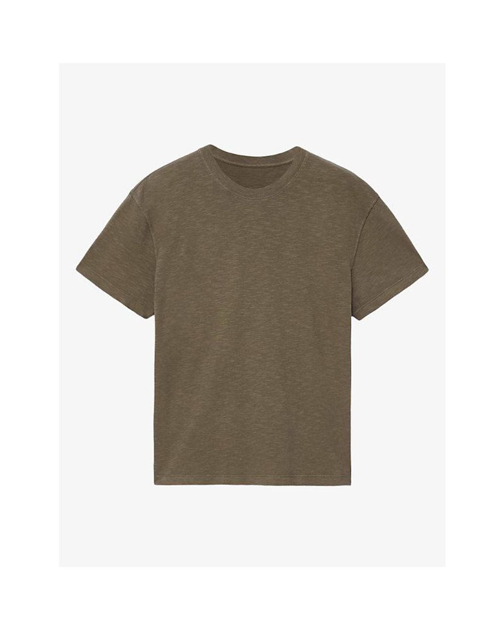 AllSaints Green Addi Short-Sleeved Cotton-Jersey T-Shirt