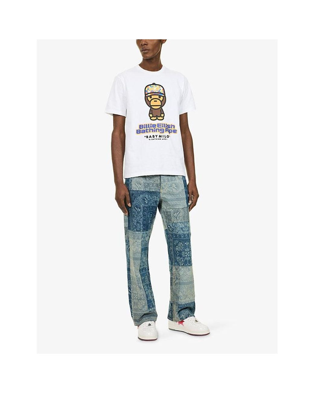 A Bathing Ape White Bape X Billie Eilish Baby Milo Cotton-Jersey T-Shirt for men