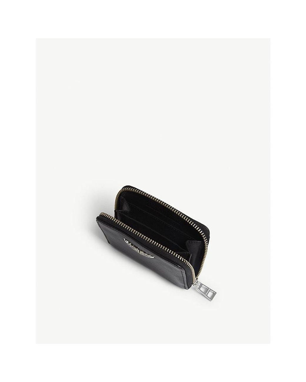 Zadig & Voltaire Black Leather Mini Wallet