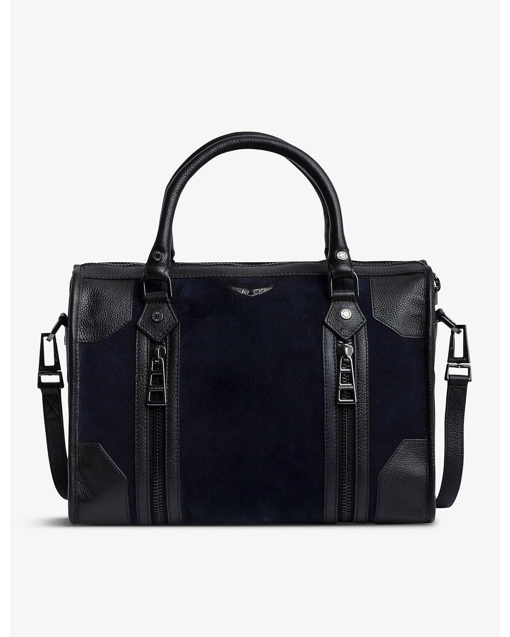 Zadig & Voltaire Sunny Medium Suede Leather Shoulder Bag in Blue | Lyst