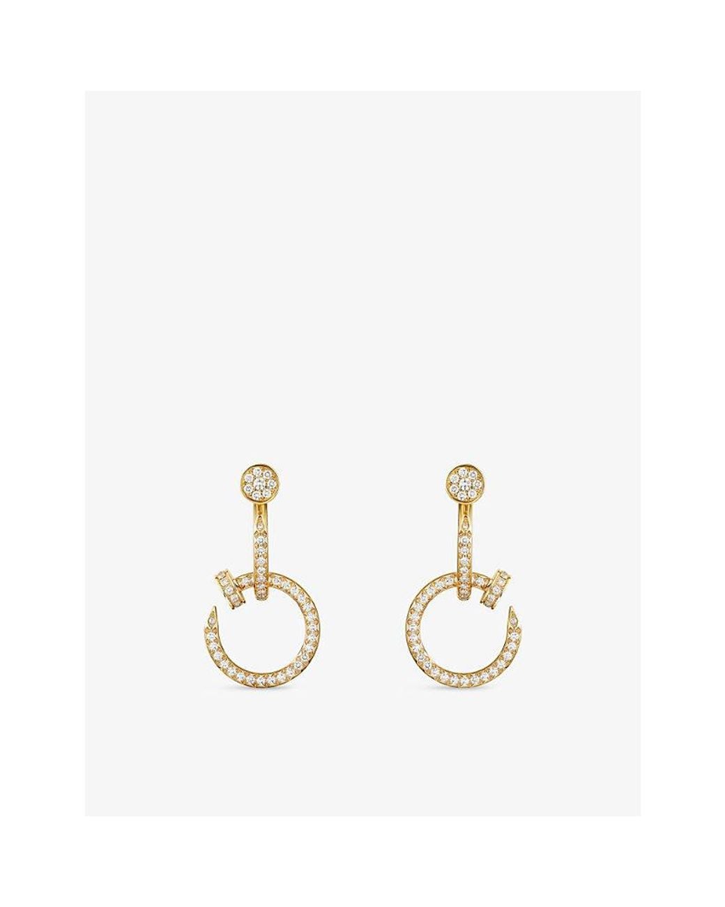 Cartier Metallic Juste Un Clou 18Ct- And 1.45Ct Brilliant-Cut Diamond Earrings