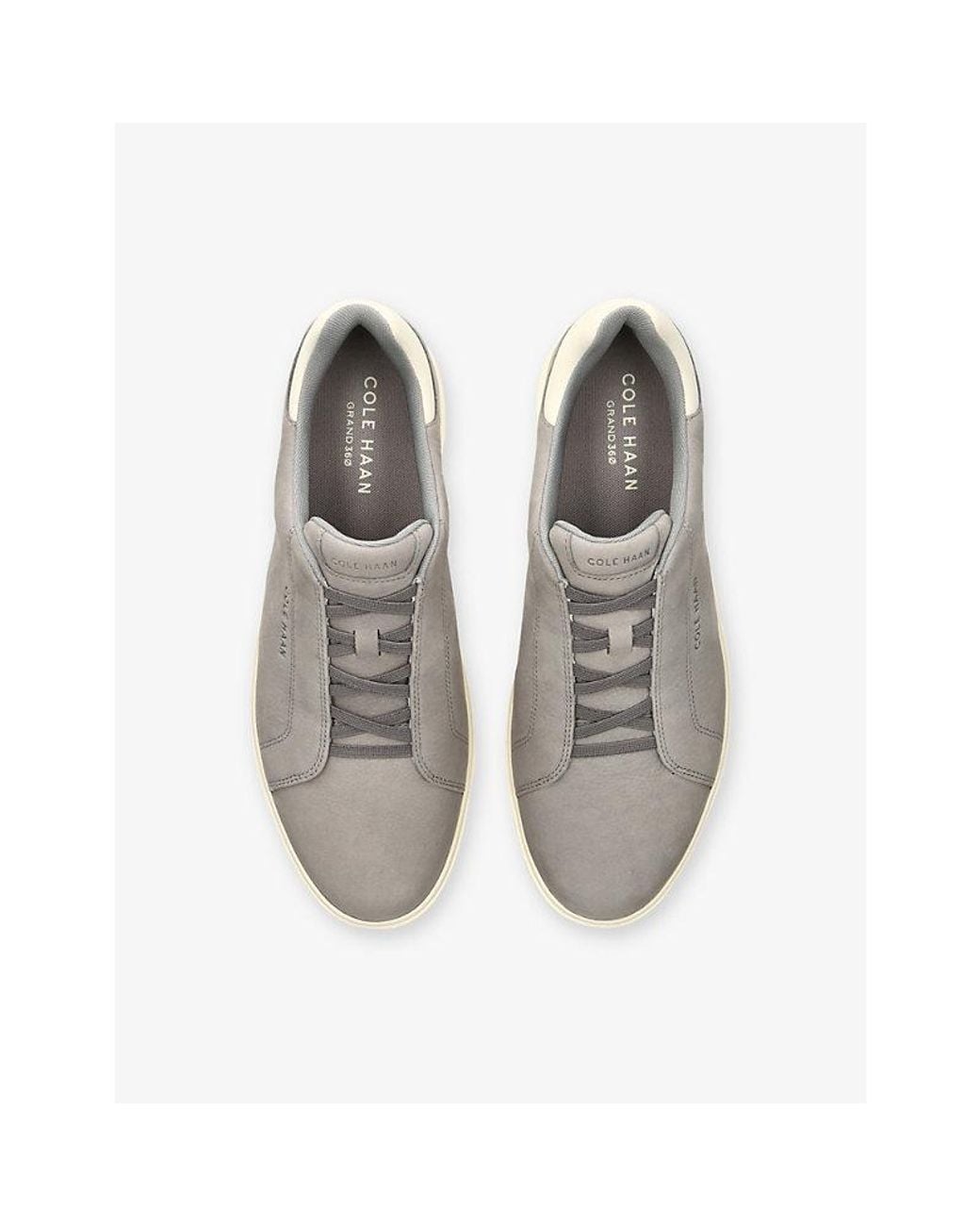 Cole Haan White Grandpro Luxe Leather Trainers for men