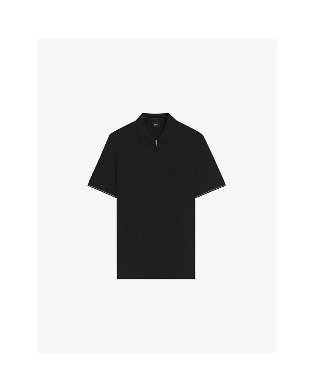 Boss Black Slim-Fit Short-Sleeve Cotton Polo for men