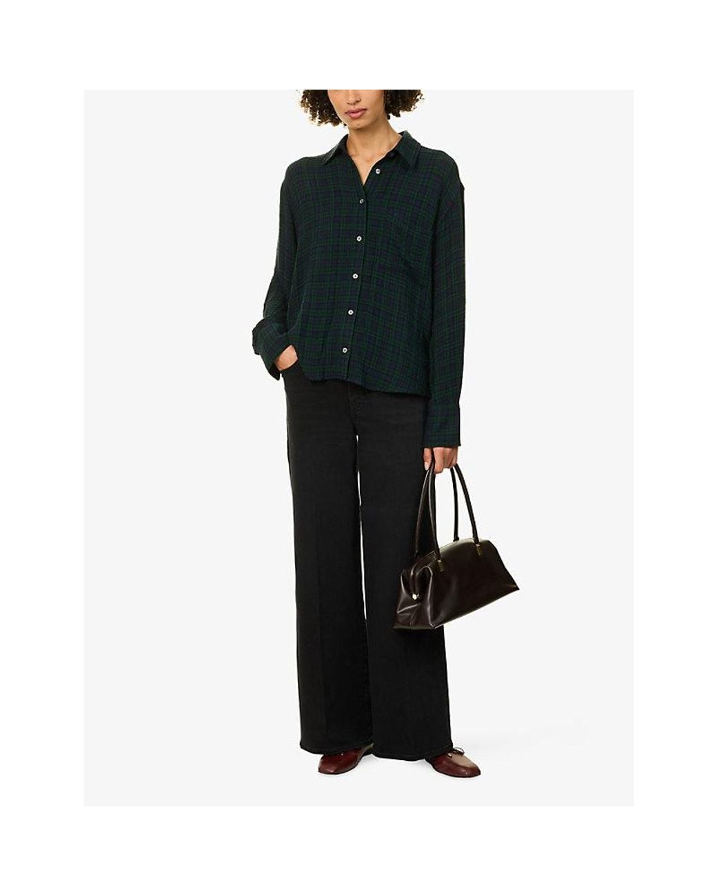 GOOD AMERICAN Blue High-Rise Wide-Leg Denim Jeans