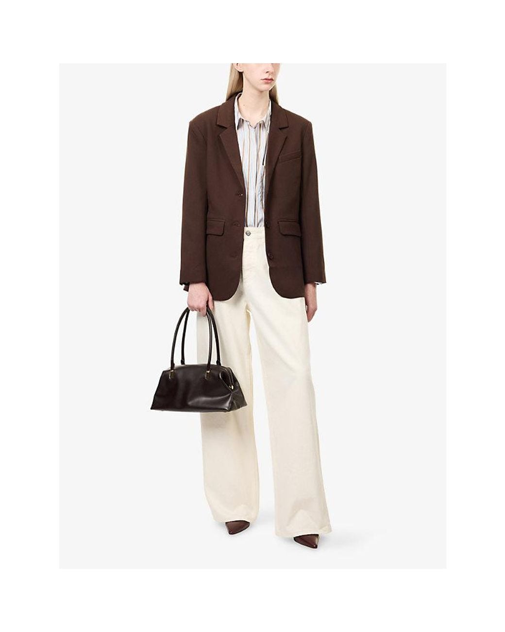 4th & Reckless Brown Tamile Tailored Woven Blazer