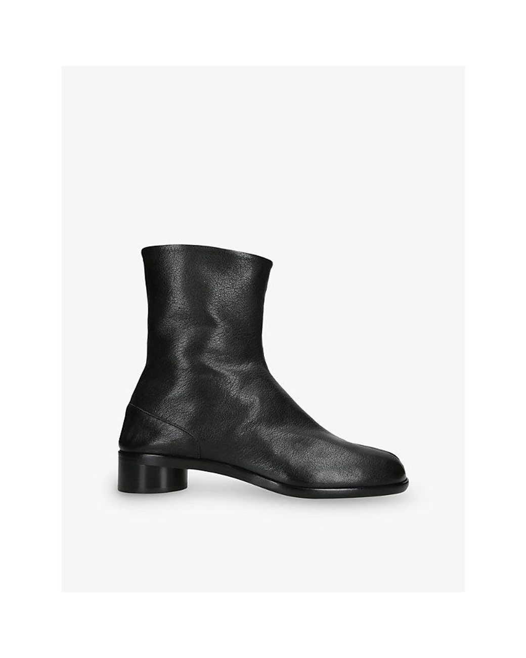 Maison Margiela Black Tabi 30 Leather Ankle Boots for men