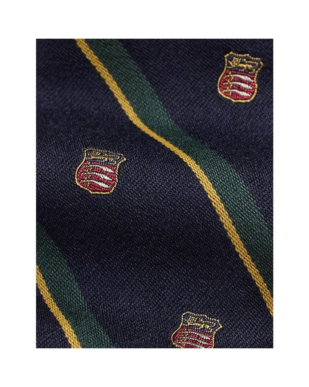 Polo Ralph Lauren Blue Striped Repp Club Silk Tie for men